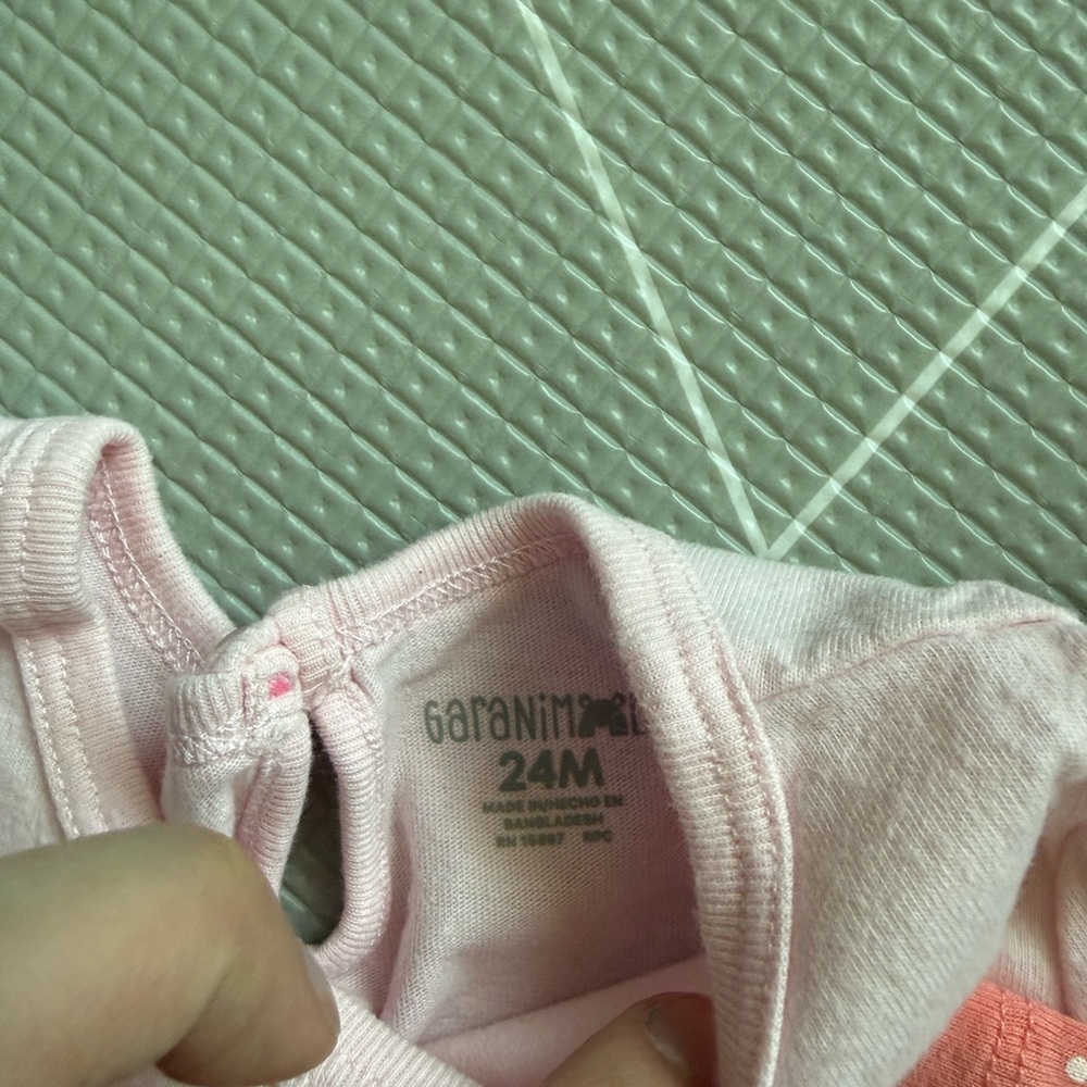Carters|Baby Girls' Pink and Coral Polka Dot One-Piece Bodysuits,Ladybug•••24M - Picture 3 of 5